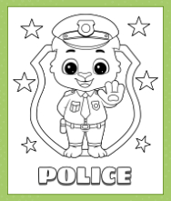Printable Police Coloring Pages