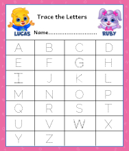 Preschool Alphabet Writing Practice Pages