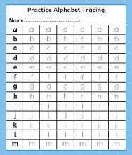 Alphabet Tracing Worksheets a-z Free Printable - 1