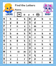 Find the Letters Worksheets |  FREE Alphabet Printables