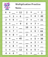 Multiplication Practice Worksheets | Free Printables