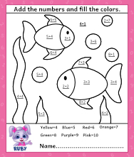 Color By Adding Numbers Worksheets  | Free Printable Worksheets