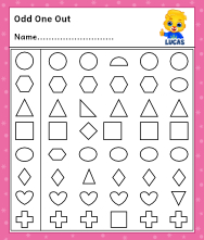 3º ano - Shapes and colors worksheet