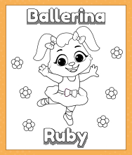 Printable Ballerina - Ruby Coloring Pages