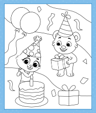 Free Printable Birthday Celebration Coloring Pages