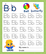 Trace Alphabet Letter Bb Worksheets