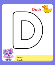 Coloring Page for Letter D