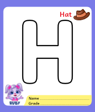 Coloring Page for Letter H