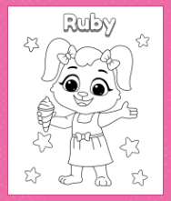 Printable Happy Ruby Coloring Pages