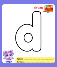 Coloring Pages for Alphabet d