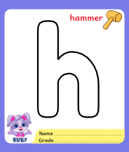 Coloring Pages for Alphabet h