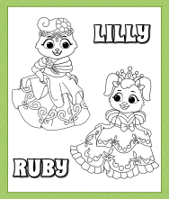 Lilly and Ruby Coloring Free Printables