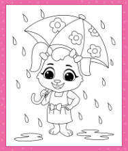 Printable Rain Coloring Pages for kids | Best Raining Pictures to Color