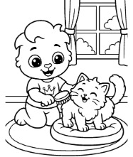 Free printable Cat Coloring Pages featuring cute kittens and playful cats for kids to enjoy coloring at home or school.