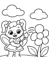 Free fairy coloring pages featuring magical fairies with delicate wings and enchanted garden scenes for kids print and color