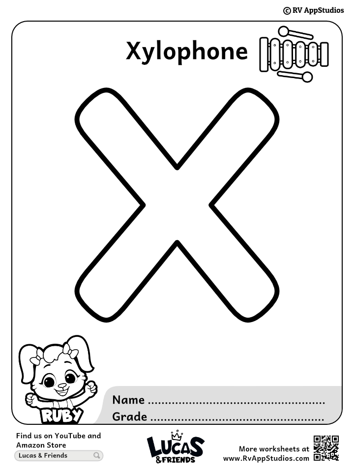 Letter X Coloring Pages Letter X Coloring Pages