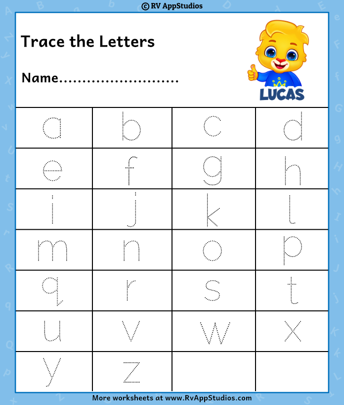 Learning School Uppercase And Lowercase Letter Tracing Worksheets 