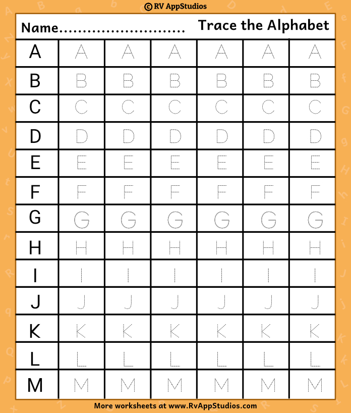 Tracing Capital Letters Worksheet - Printable Word Searches