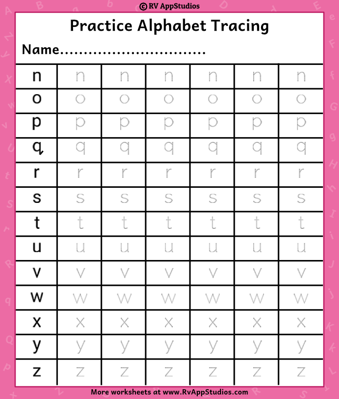 Alphabet Tracing Worksheets a-z Free Printable - 2