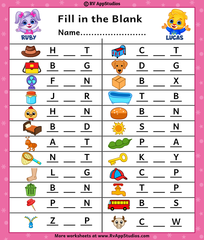 Printable Kids Worksheets