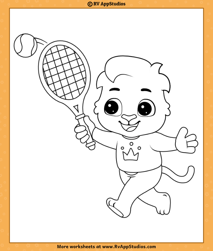 Free Printable Tennis Coloring Pages for kids | Best Online Tennis Coloring Sheets