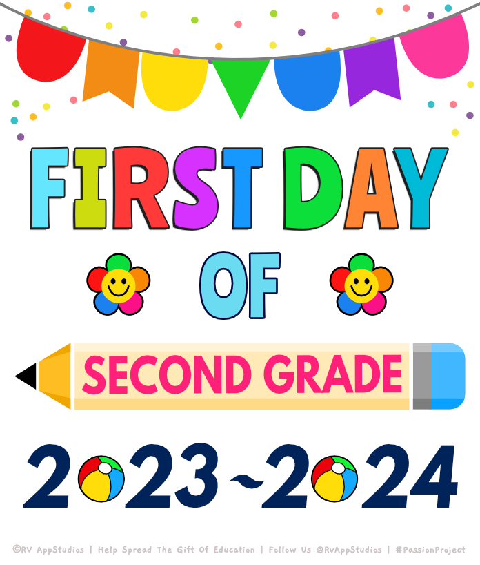  First Day Of 2nd Grade Printables For The Year 2022 2023 