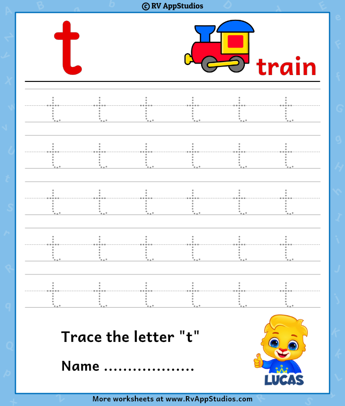 Letter T Worksheets For Preschool Makeubynurul