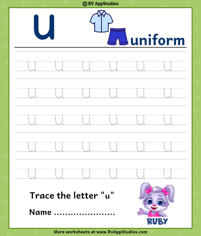 Lowercase Letter Tracing Worksheet Free Printable Letter Worksheets 2023