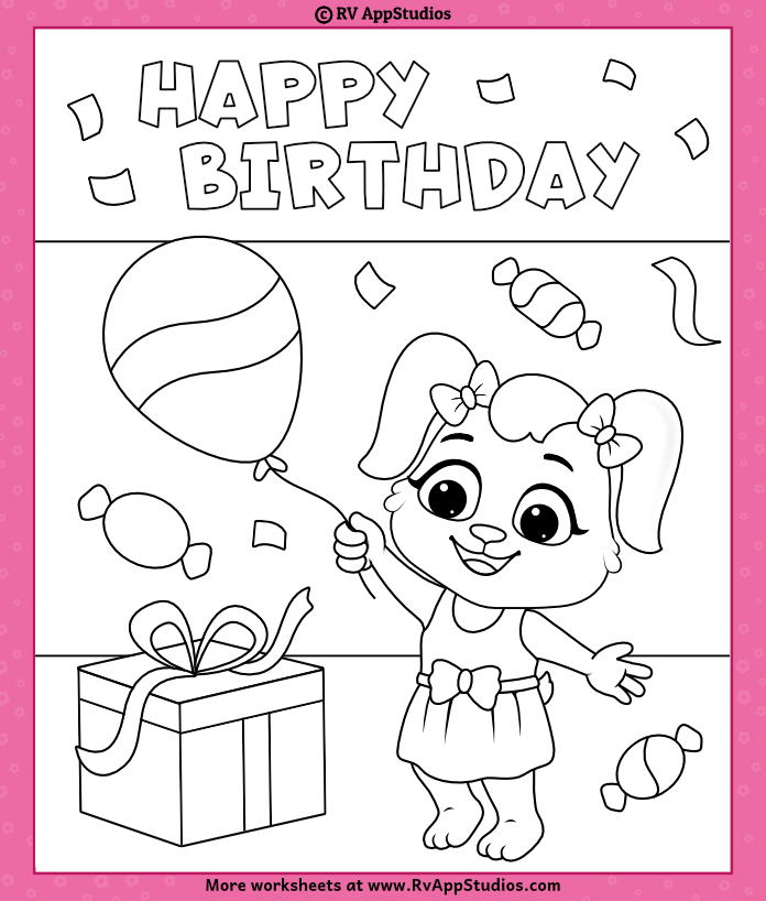 Free Printable Birthday Party Coloring Pages