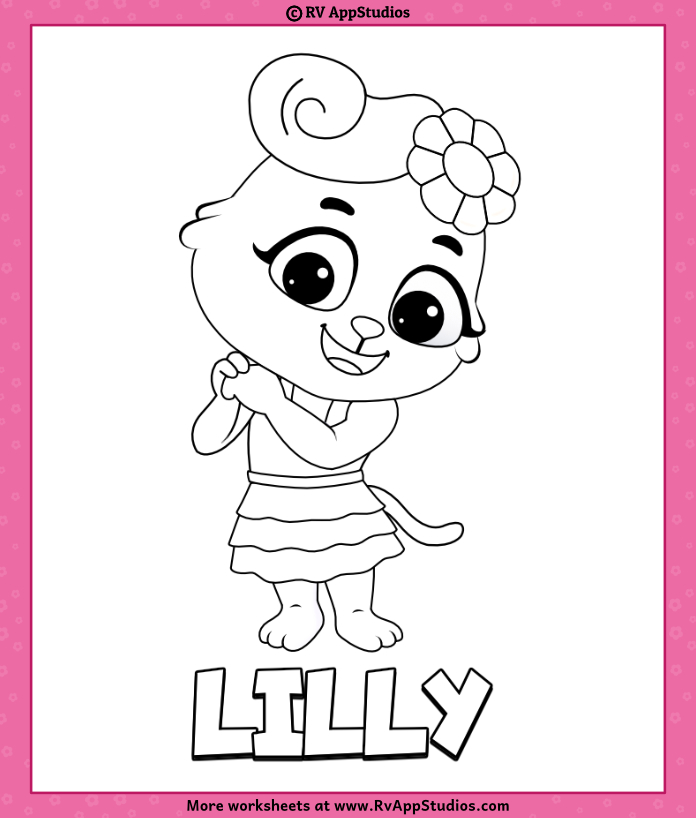 Cute Lilly Coloring Page to Download and Color.