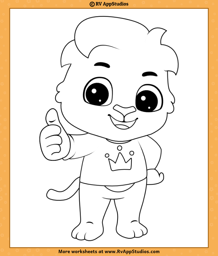 Lucas Doing Thumbs Up Coloring Page to download and color.