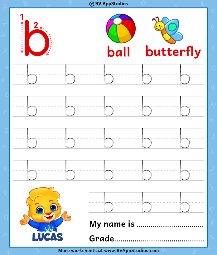 Toys Toys Games Tracing Letter B Worksheets Handwriting Practice 