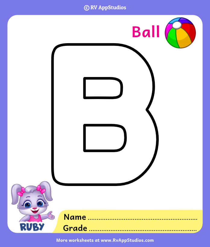 alphabet b coloring pages