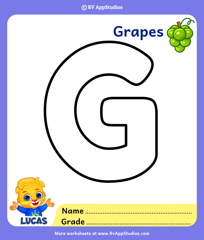 Coloring Page for Letter G