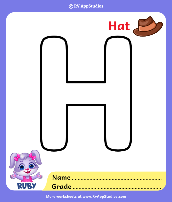 Coloring Page for Letter H
