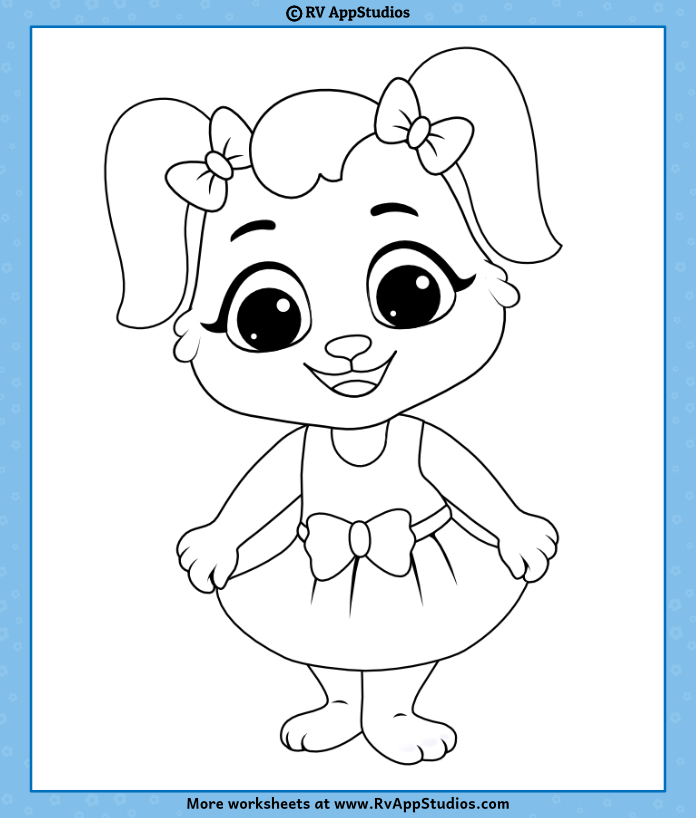 Ruby Dancing Free Coloring Page to Download and Color.