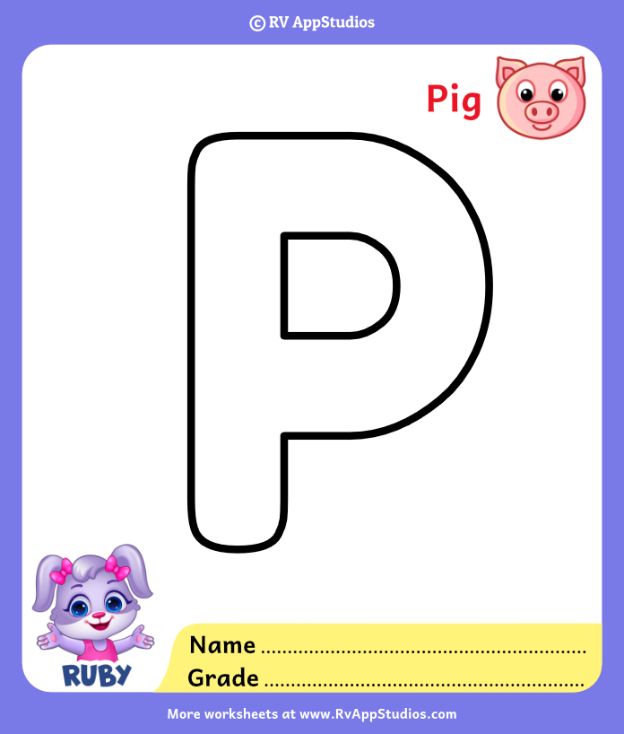 Coloring Page for Letter P