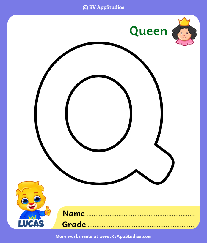Coloring Page for Letter Q