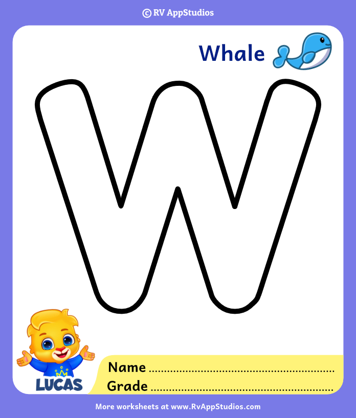 Coloring Page for Letter W