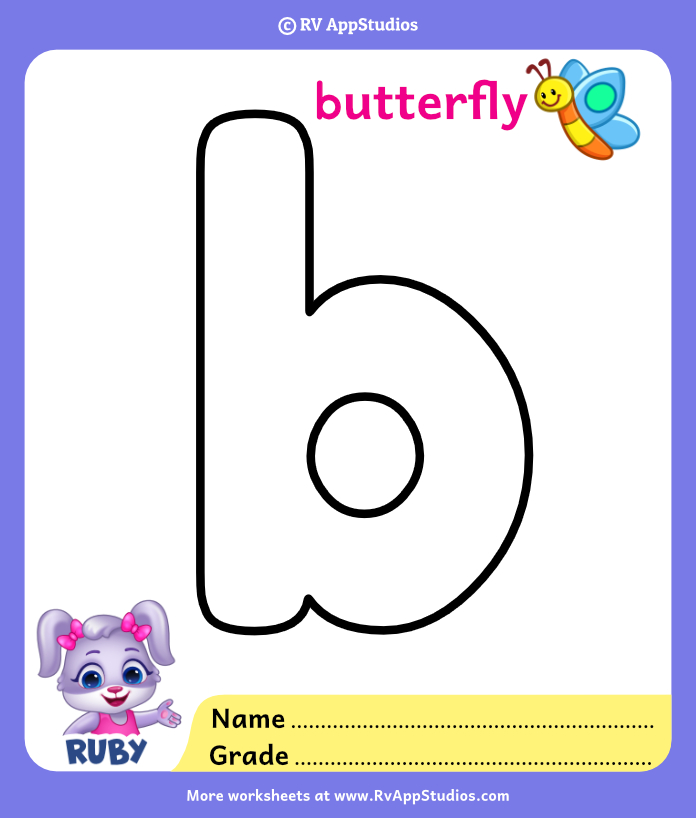 Coloring Pages for Alphabet b