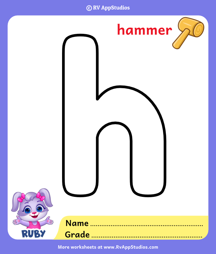 Coloring Pages for Alphabet h