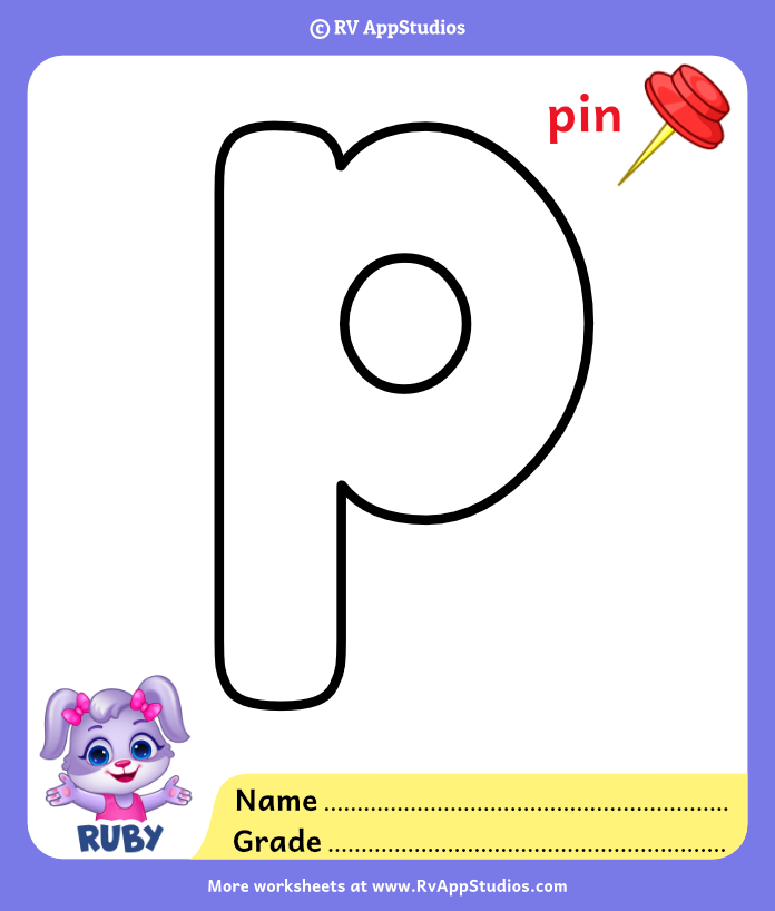 Coloring Pages for Alphabet p