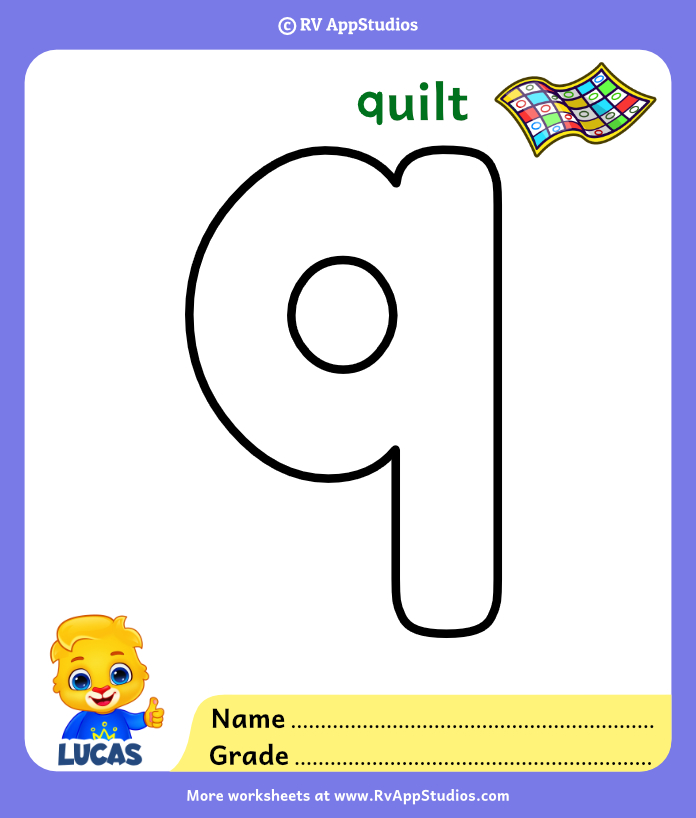 Coloring Pages for Alphabet q