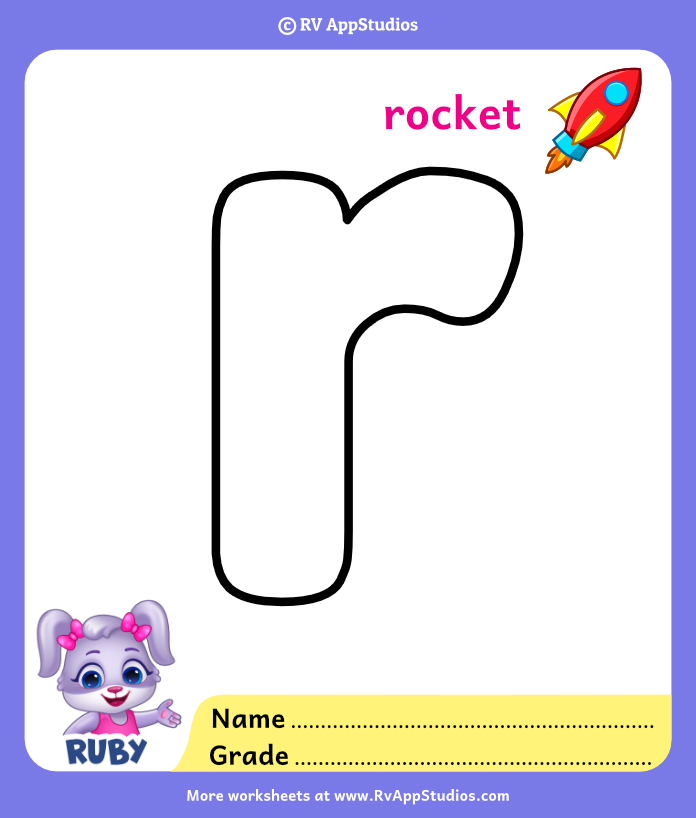 Coloring Pages for Alphabet r