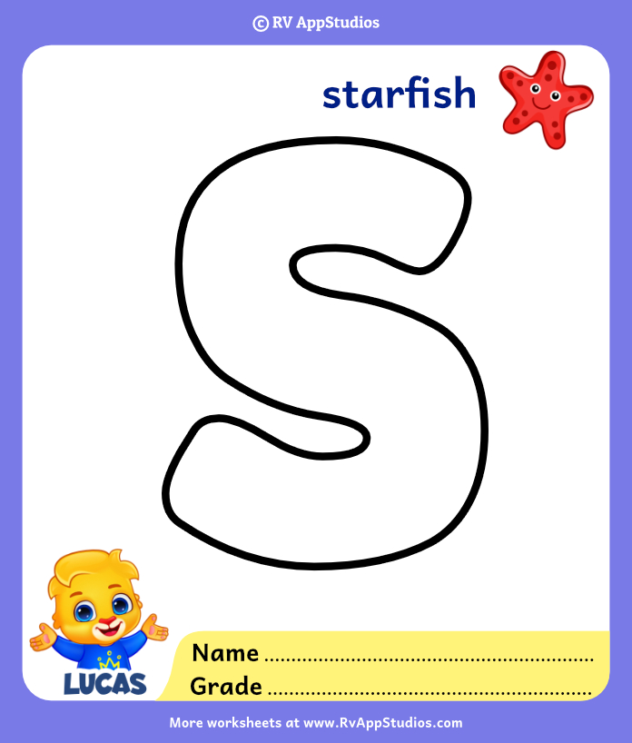 Coloring Pages for Alphabet s