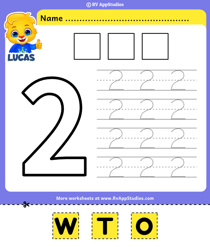 number 2 template, Crafts and Worksheets for Preschool,Toddler and  Kindergarten