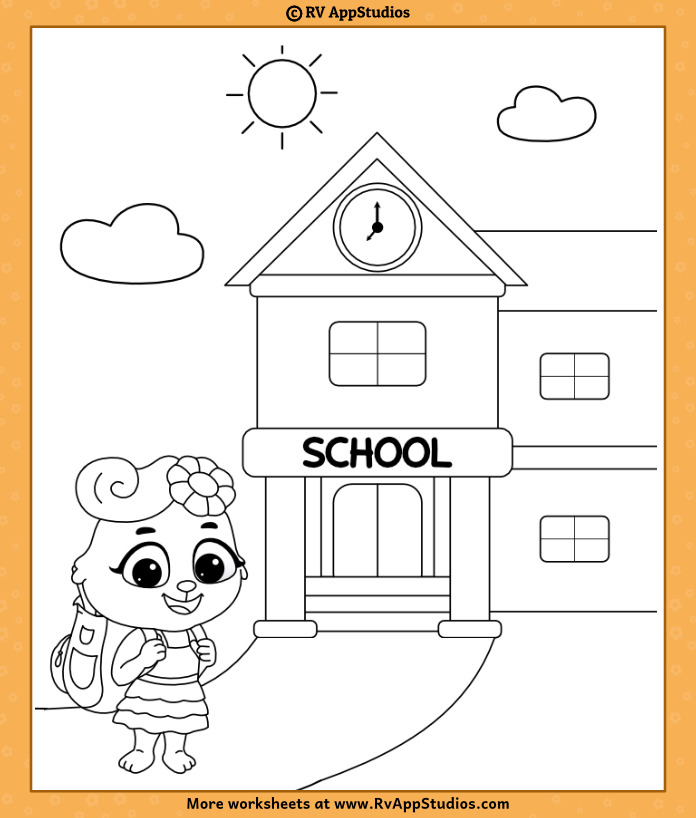 Free Printable First Day Of School Coloring Pages