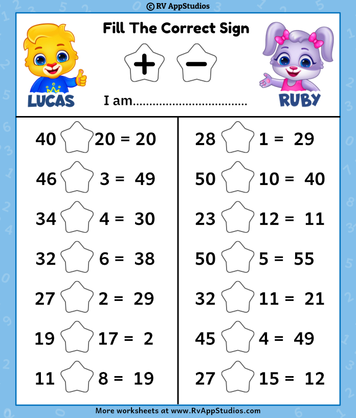Basic Addition And Subtraction Worksheets Worksheets For Kindergarten