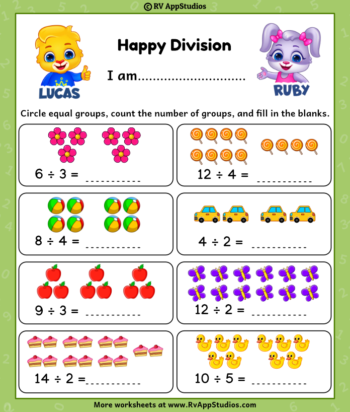 Easy Division Worksheets Printable