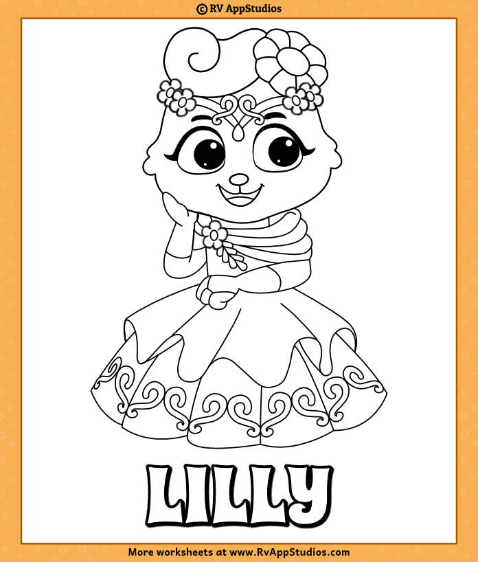 Color Lilly Princess Pages